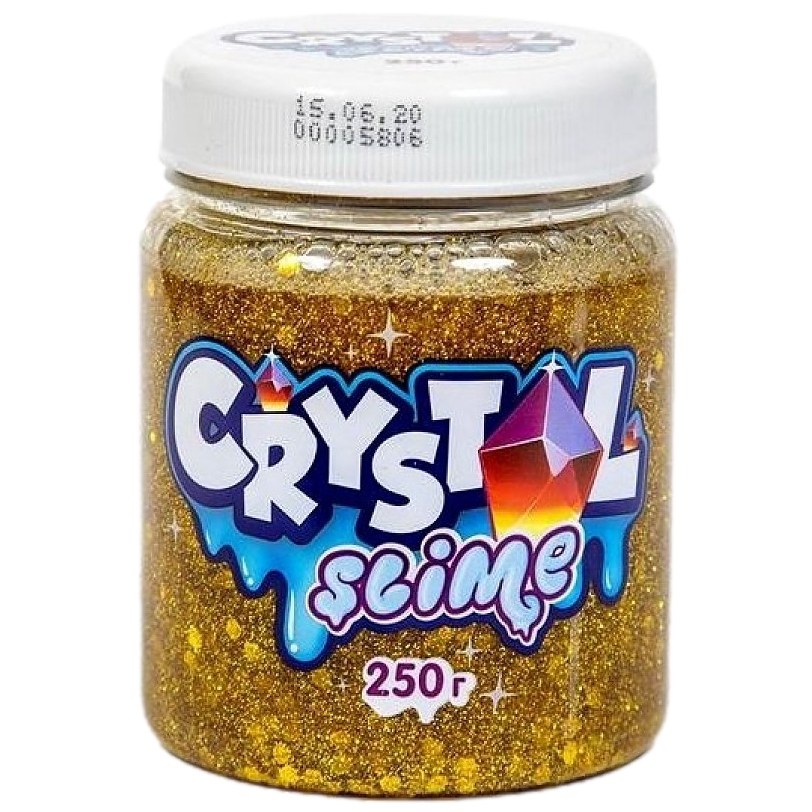 Игрушка тм «slime» crystal slime, золотой, 250г