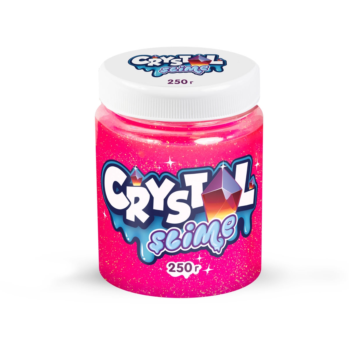 Игрушка тм «slime» crystal slime, розовый, 250г
