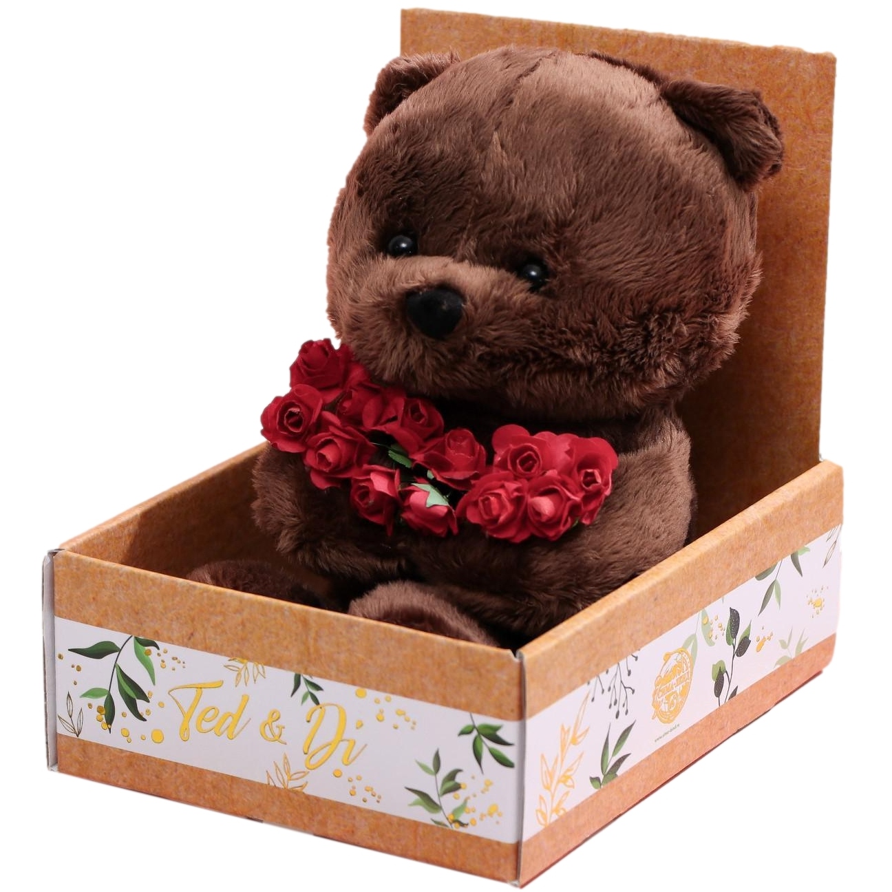 Мягкая игрушка "ted с красным букетом" мишка 5279384
