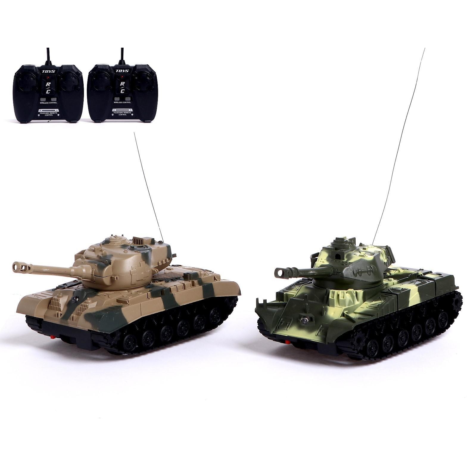Танковый бой с пультом "Военная стратегия" (2 танка, свет, звук)