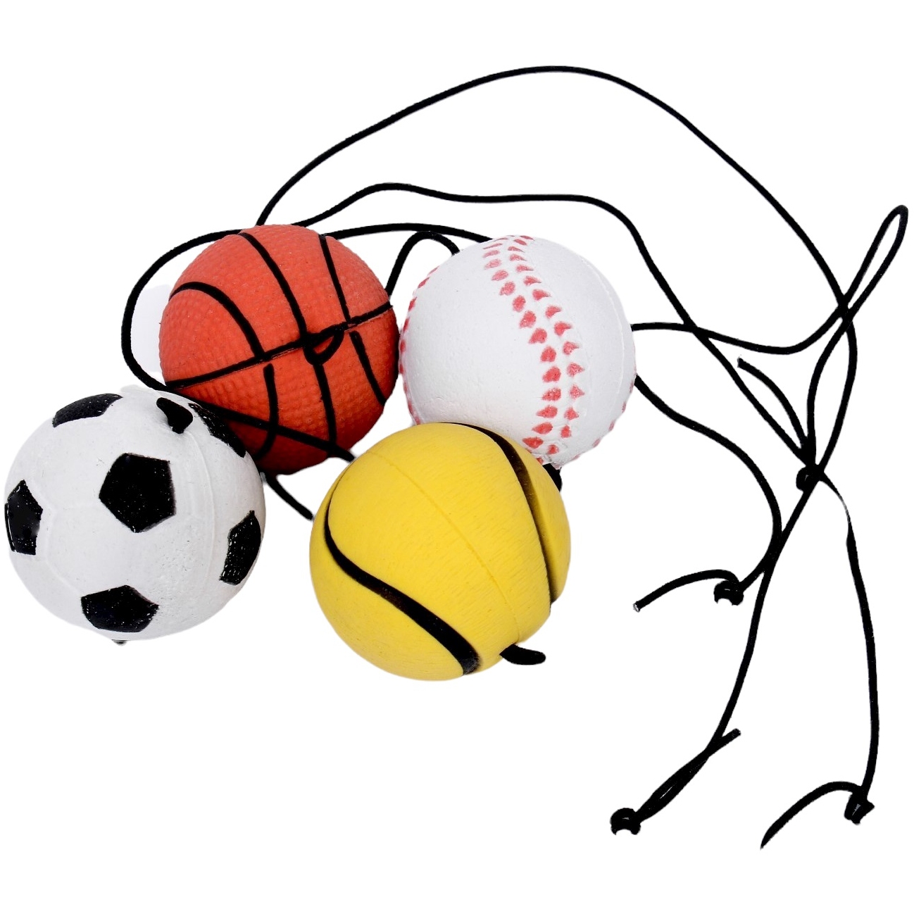 Мяч мягкий "Спорт" на резинке (4 см)