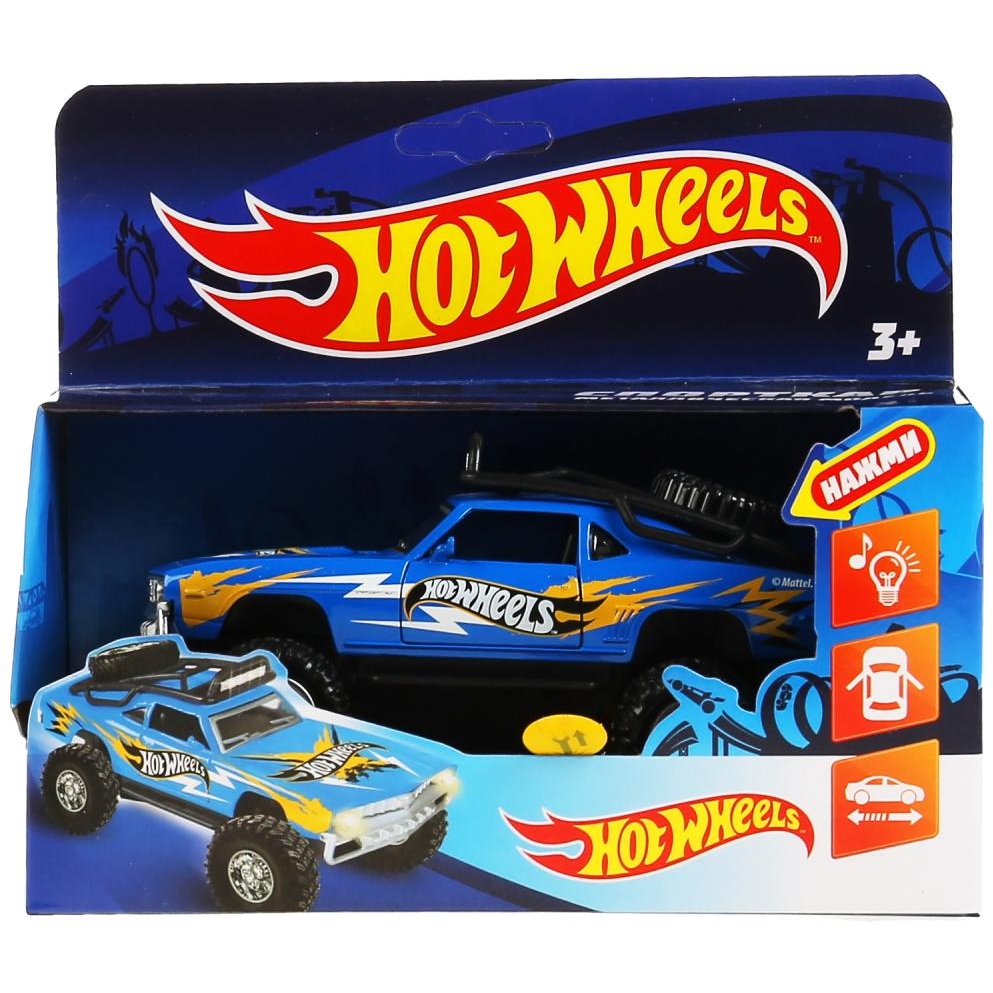 Машина Технопарк Hot Wheels Спорткар (металл, свет, звук, 12.5 см, инерция) FY6283