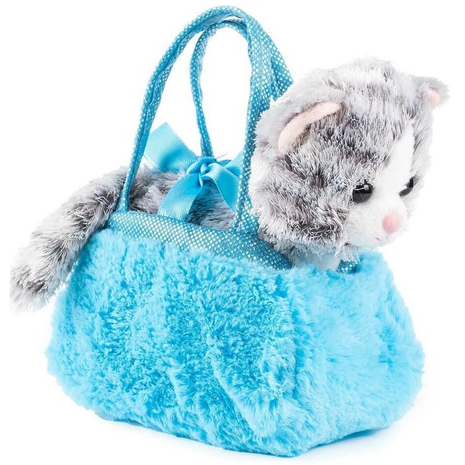 Мягкая игрушка Фэнси "Котик" в сумочке-переноске (18 см)