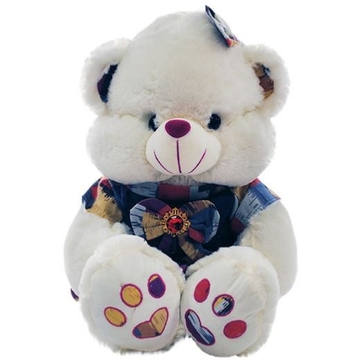 Мягкая игрушка "Медведь в платье с бантом" (32x52x40 см)