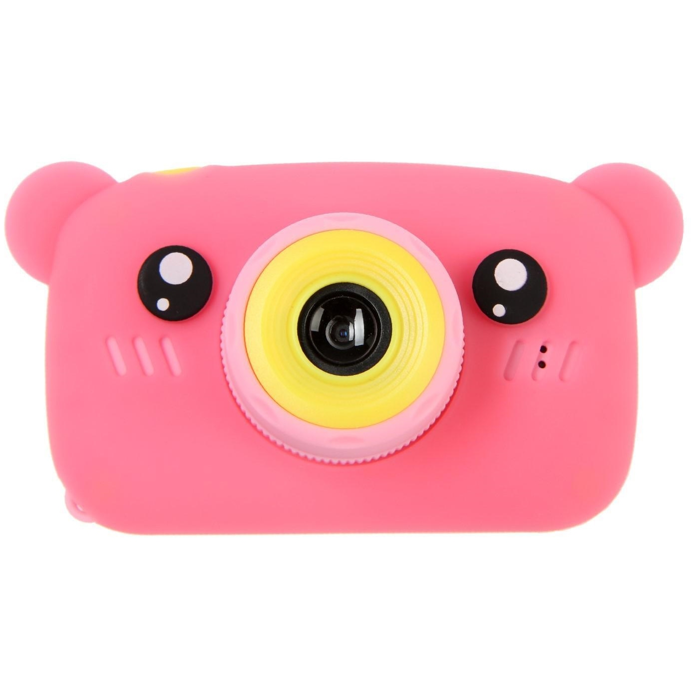 Детский цифровой фотоаппарат kids fun camera bear "мишка", модель 1252682, розовый 5402503