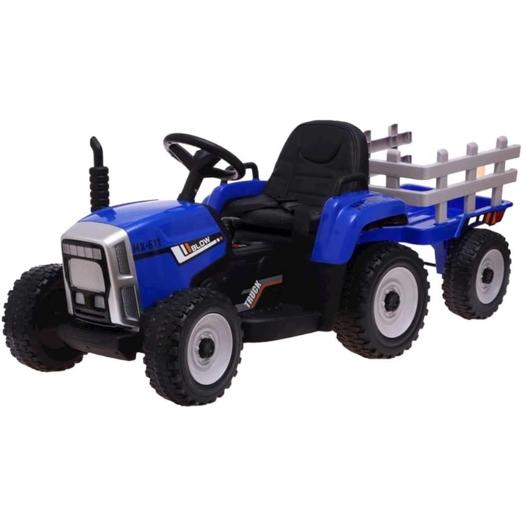 Электромобиль Трактор с прицепом (синий) H444HH