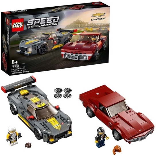 Конструктор LEGO Speed Champions Chevrolet Corvette C8.R Race Car and 1968 Chevrolet Corvette 76903