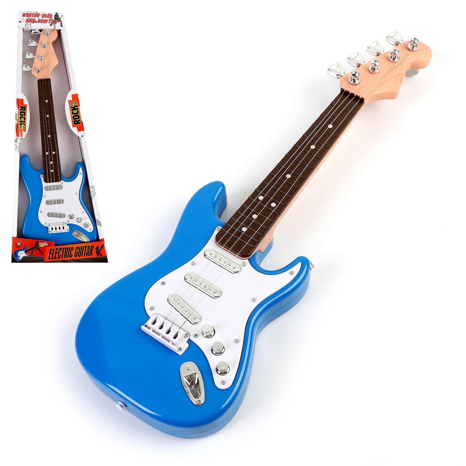 Игрушка музыкальная "Гитара рокер", звуковые эффекты, цвета МИКС 5284113