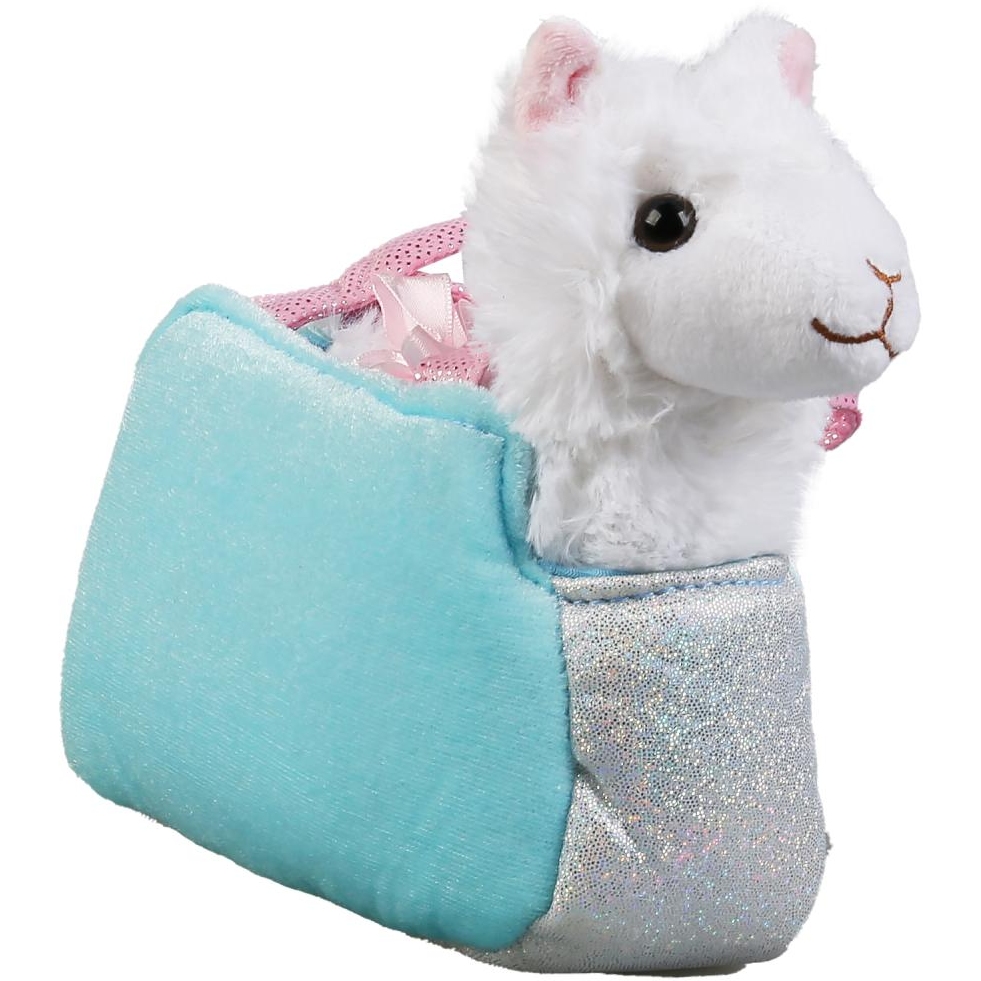 Мягкая игрушка "Мой питомец" Лама в мягкой модной сумочке (16 см)