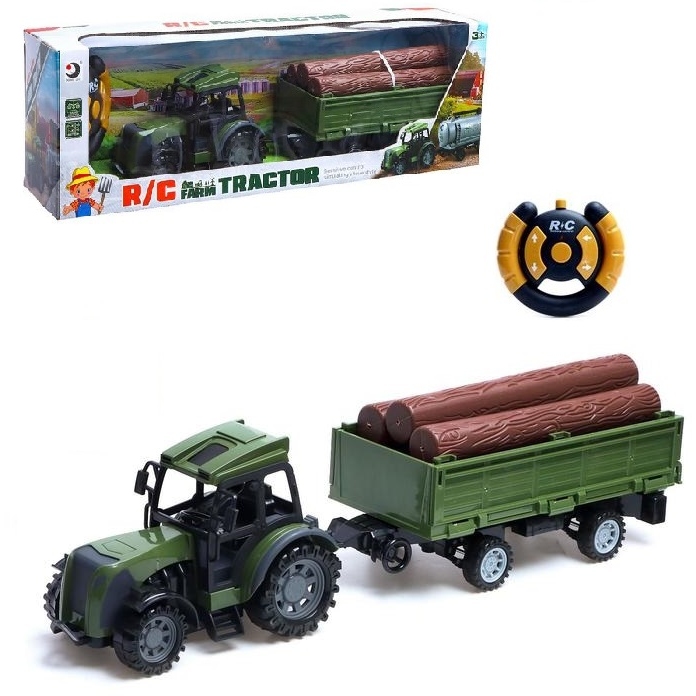 Трактор с пультом "Фермер" с прицепом