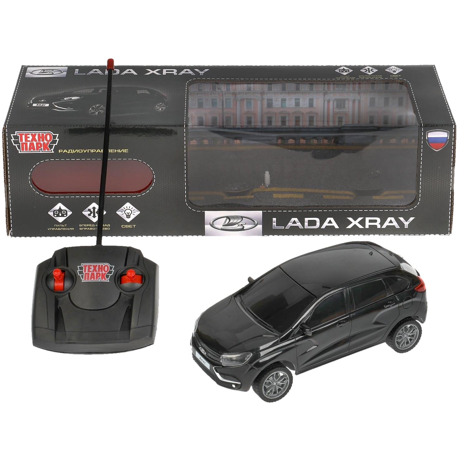 Машина с пультом Технопарк LADA X-RAY (18 см, свет, серебро) LАDАХRАY18LGY