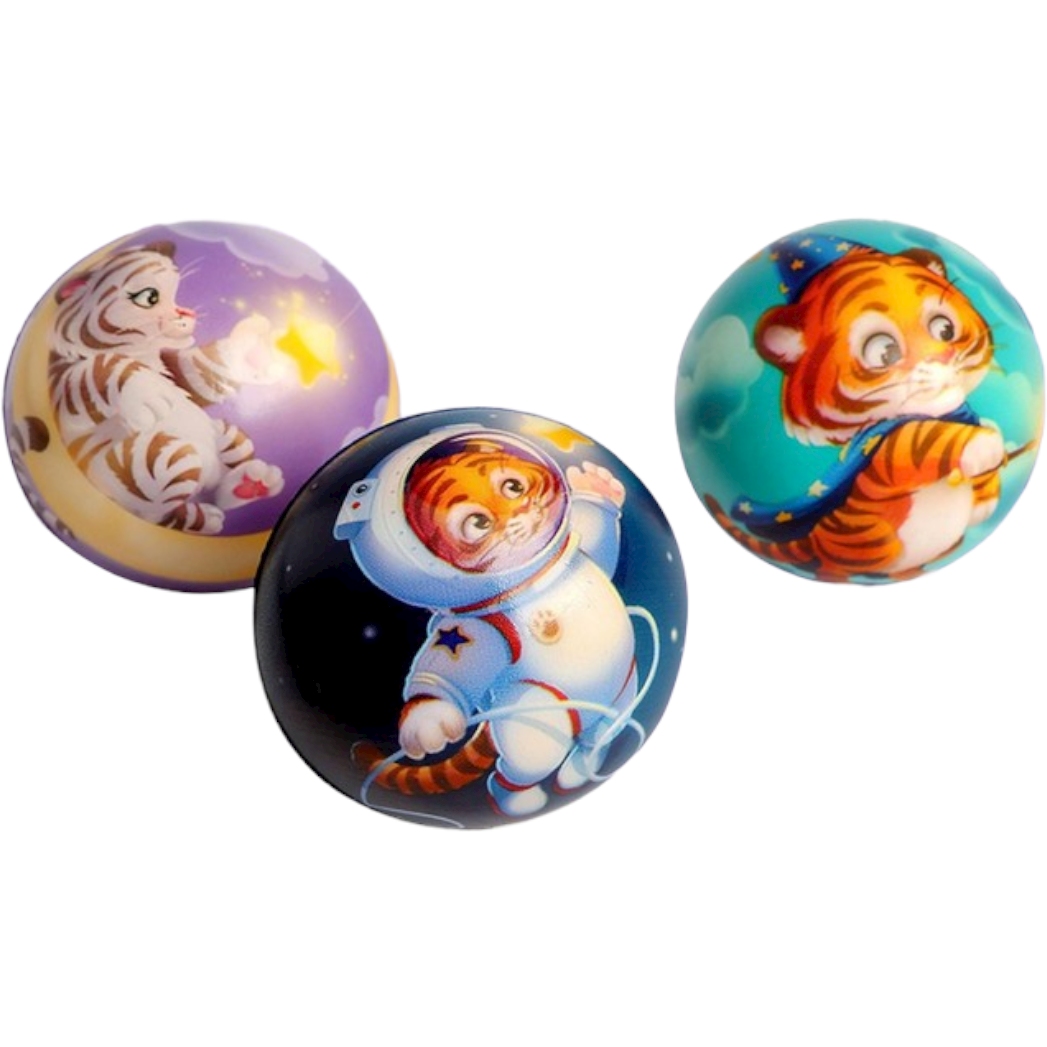 Мягкий мяч "Тигренок" 6,3см, микс  6916765