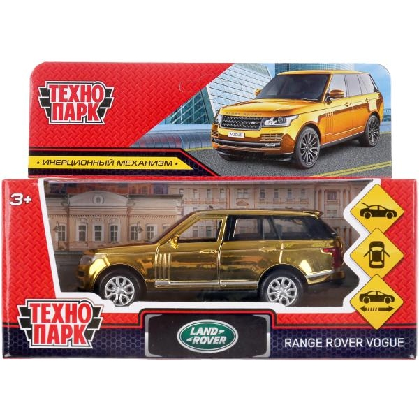 Машина Технопарк Range Rover Vogue Хром (металл, 12 см, инерция, золотой) VОGUЕ12СНGD