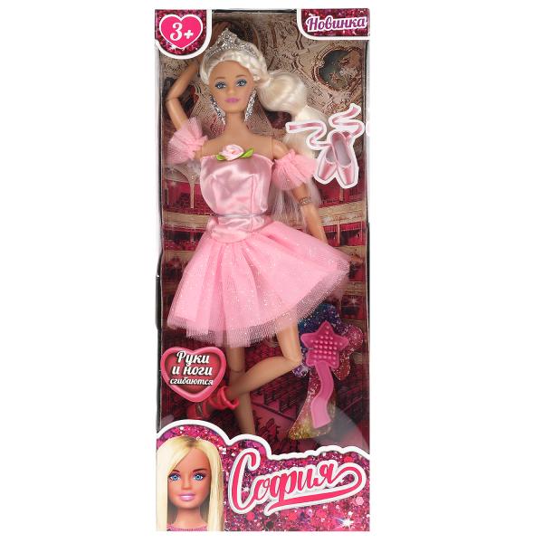 Кукла "София Балерина" в розовом платье (расческа, 29 см)