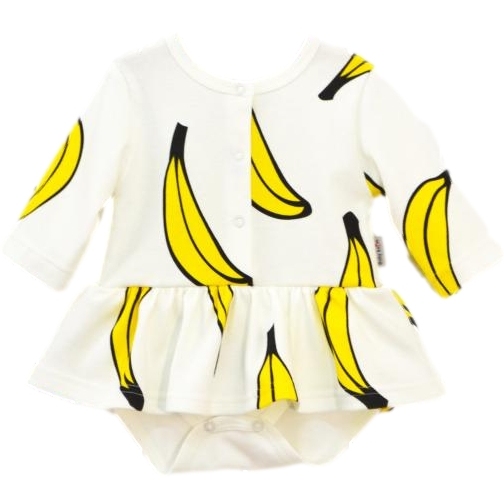 Боди-платье 74 "Bananamama" на кнопках молоко Б65/6-И