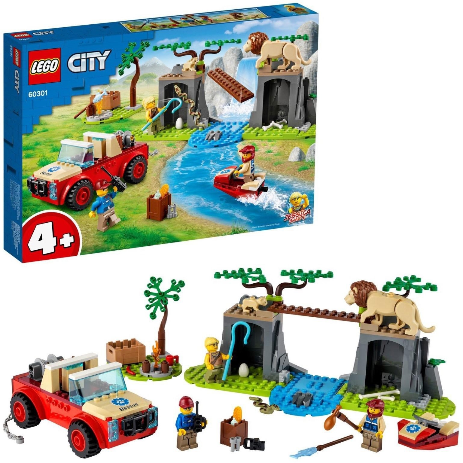 Конструктор Лего City "Спасательный внедорожник для зверей" 60301