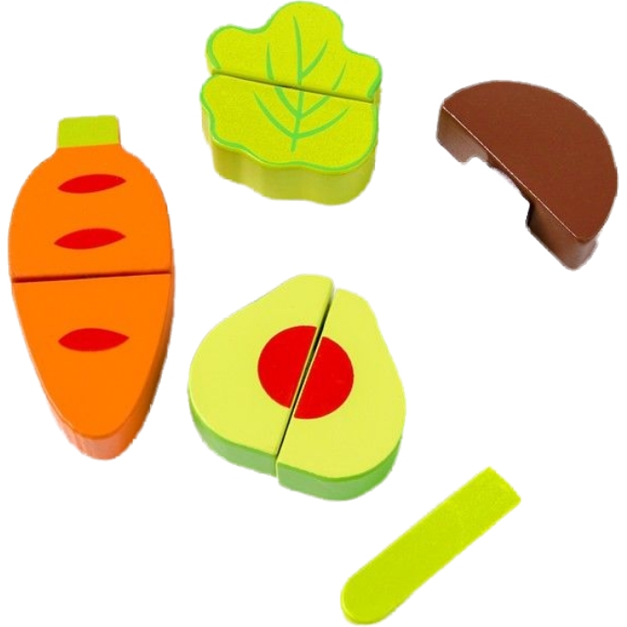 Деревянная игрушка-набор овощей для резки 70033