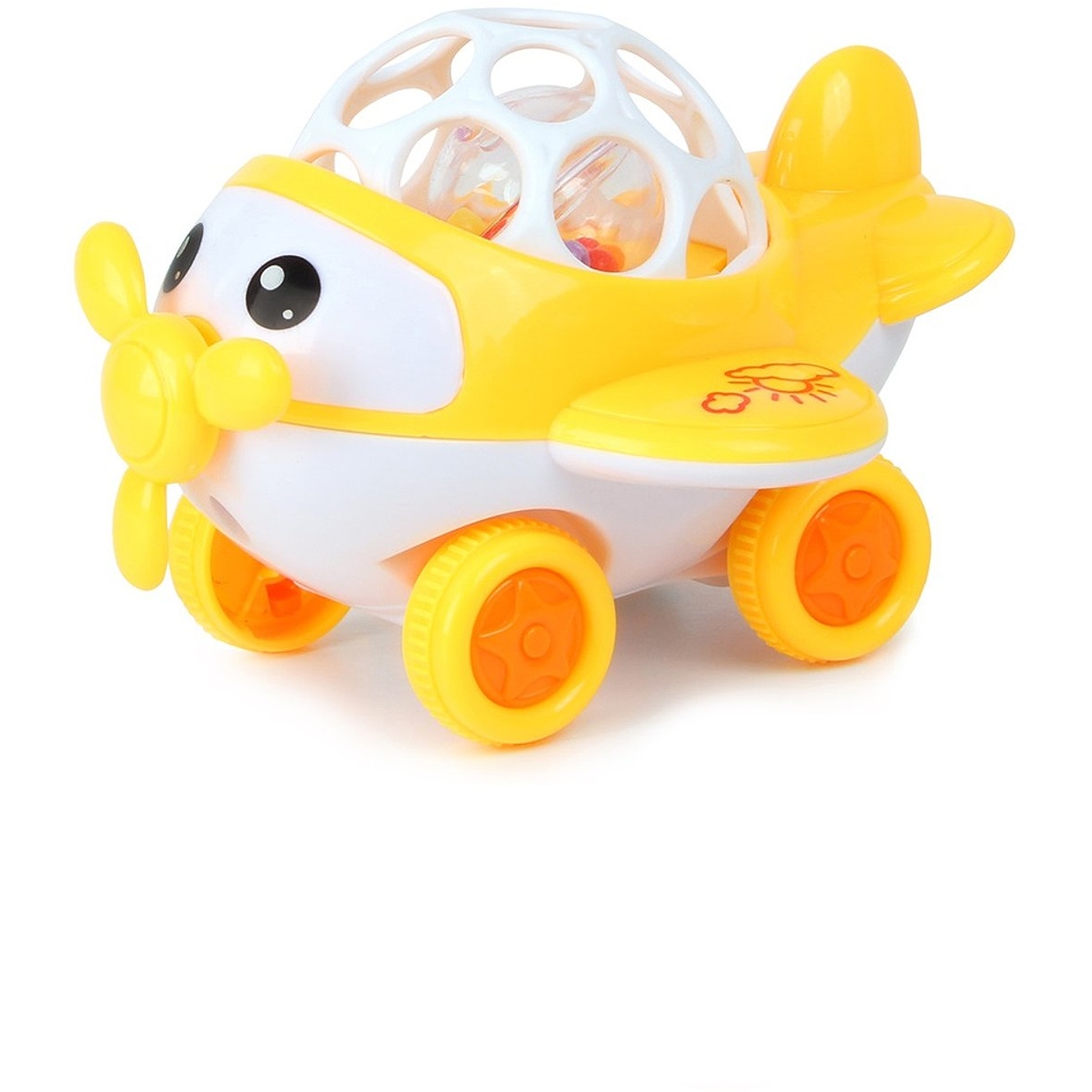 Развивающая игрушка Погремушка "Самолетик", в ассорт.,12,5*8*11,5 см 89387