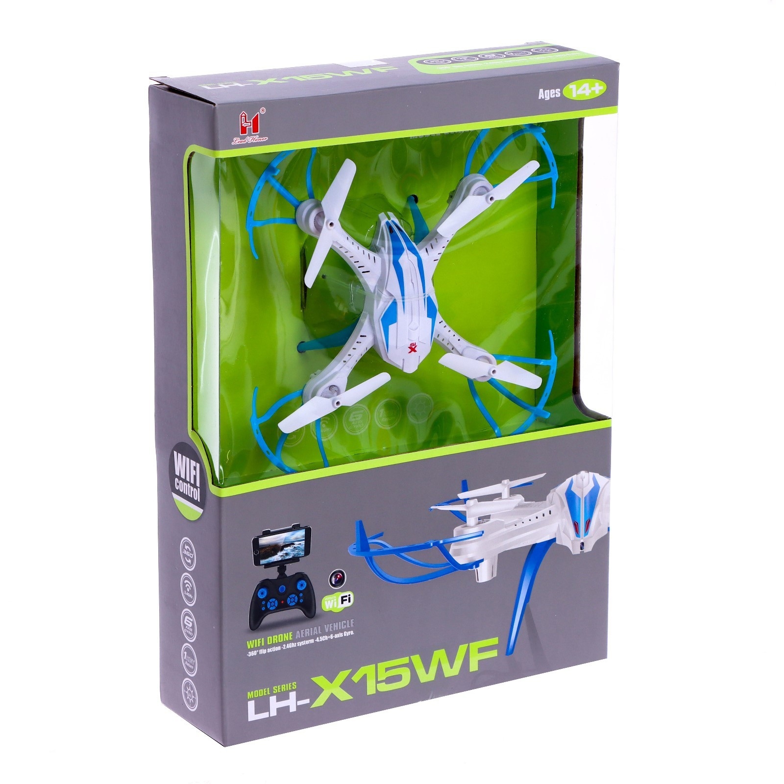 Квадрокоптер LH-X15WF (камера, передача изображения на смартфон, Wi-FI)