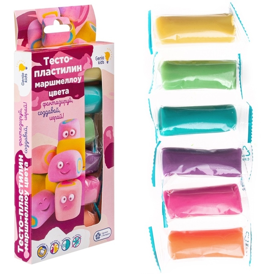 Набор для детской лепки "Тесто-пластилин. Маршмеллоу цвета" (6 цветов)