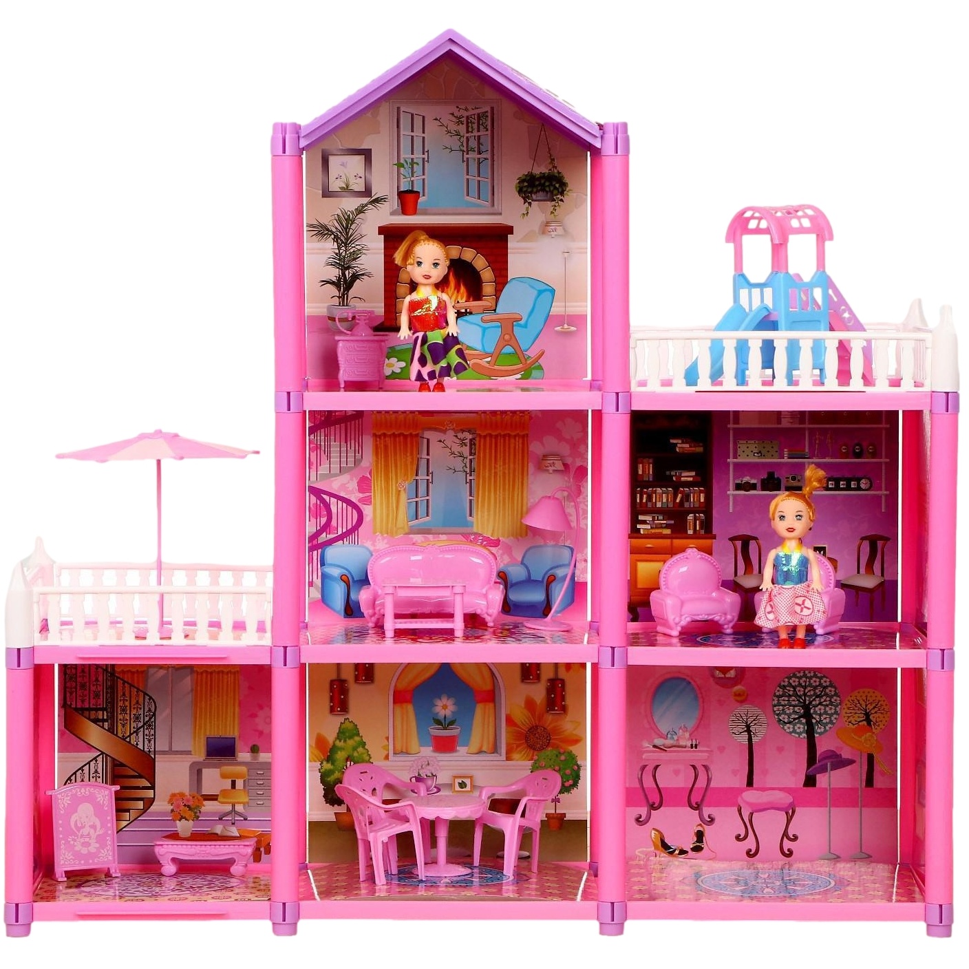 Дом для кукол "Коттедж" с куклами, с аксессуарами 5043249
