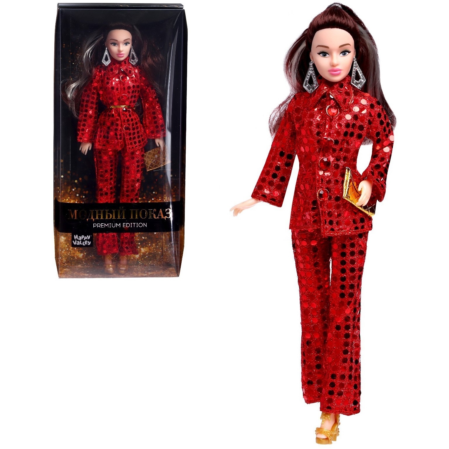 Кукла "Модный показ" (красный, шарнирная, 28 см)