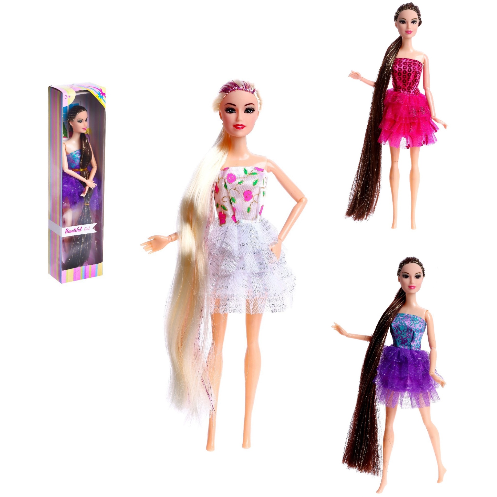 Кукла-модель "Оля" в платье (шарнирная, 29 см)