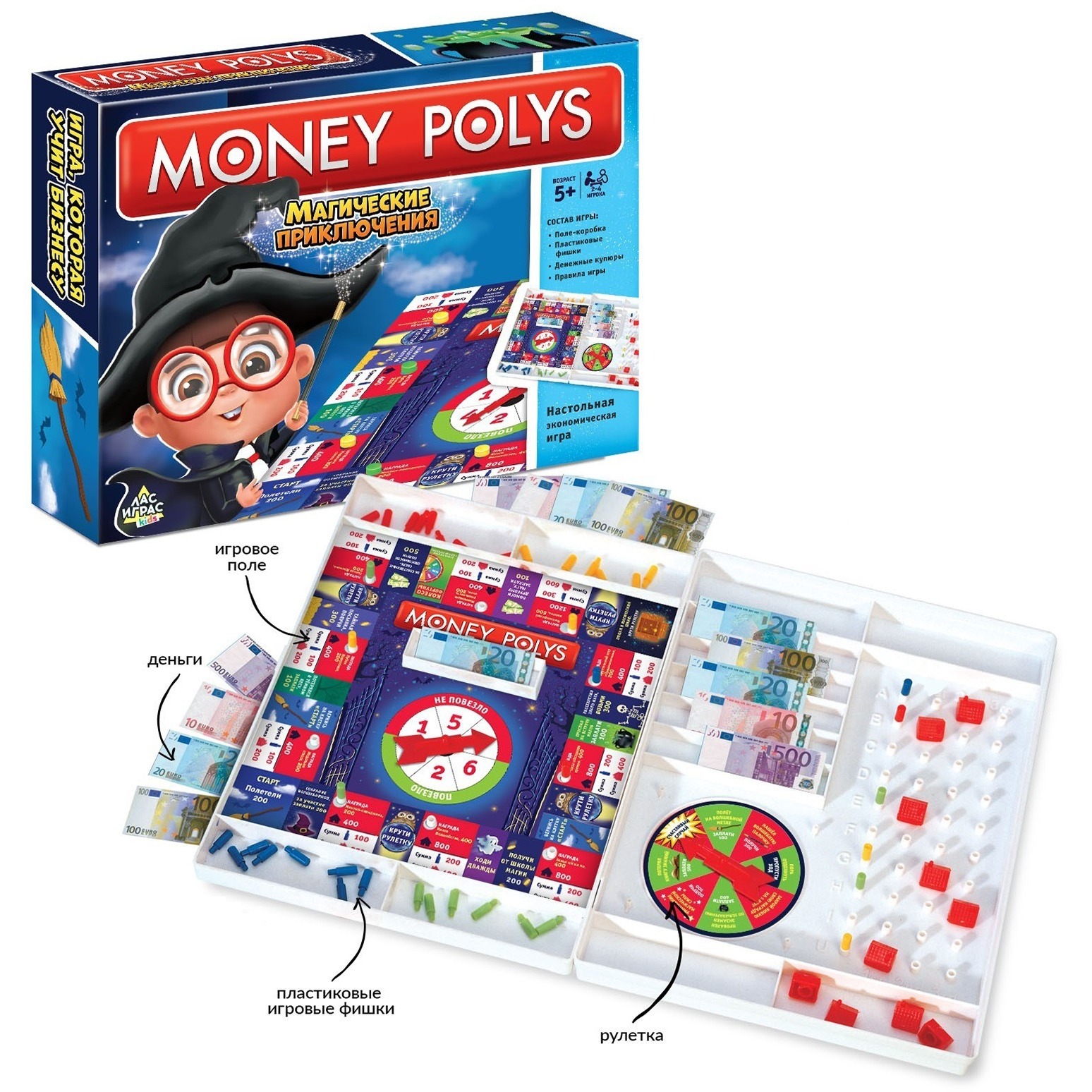 Настольная экономическая игра "Money Polys магические приключения" 4505535