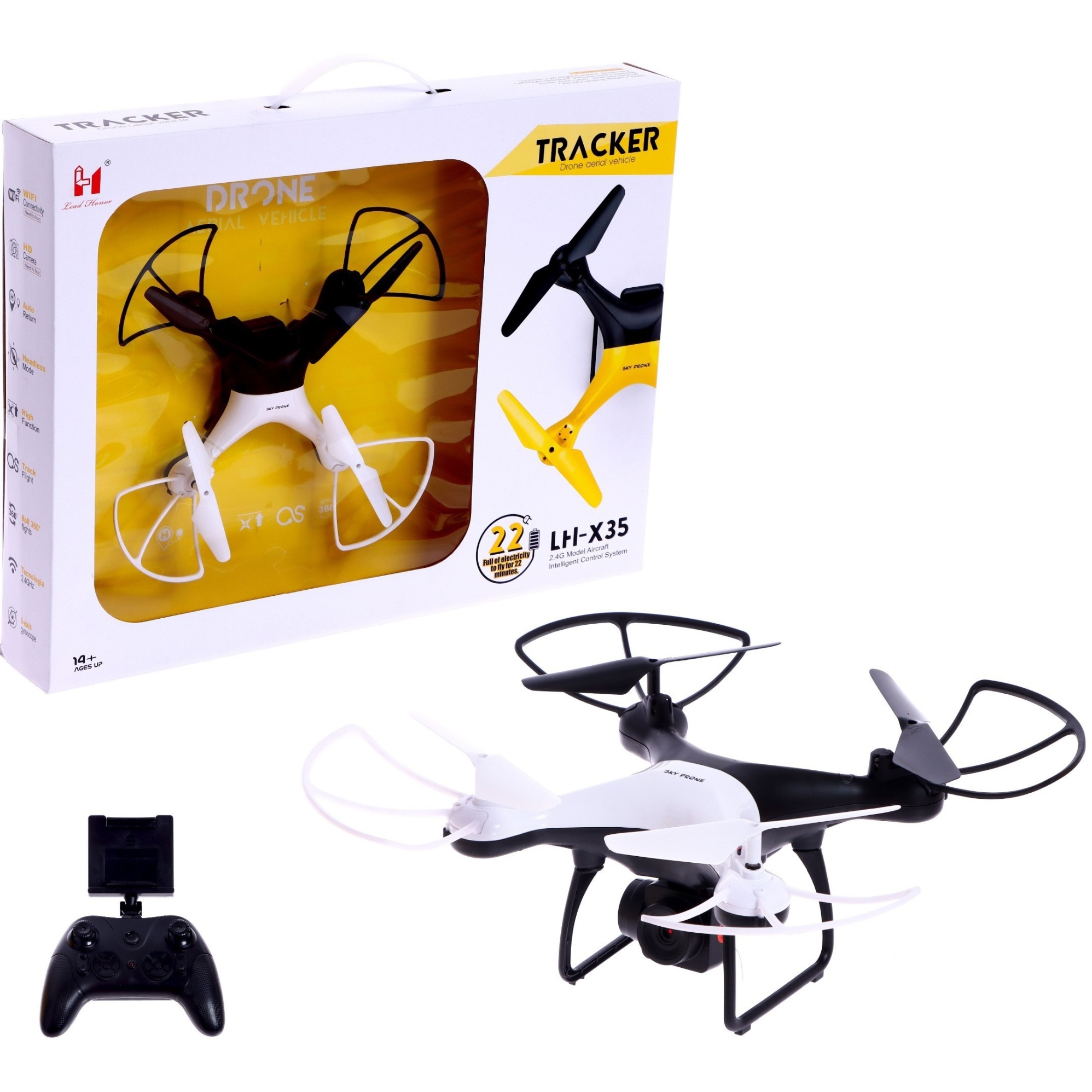 Квадрокоптер LH-X35HWF-720P камера, передача изображения на смартфон, Wi-FI 7576401