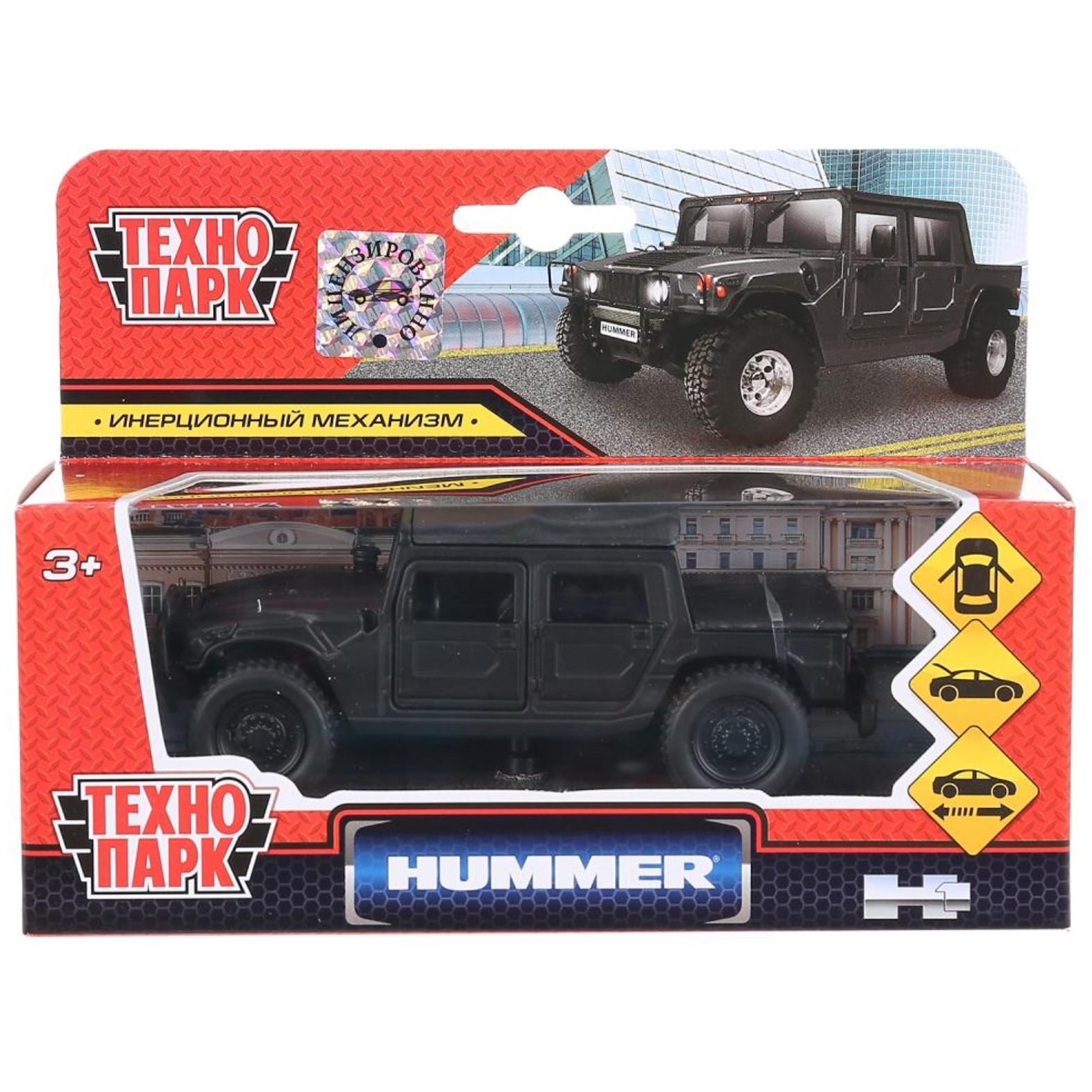 Машина металл. "Hummer H1 pickup" матовый, 12 см, откр.дв., багаж., инерц SB-18-09-H1-N(B-MA 7154112