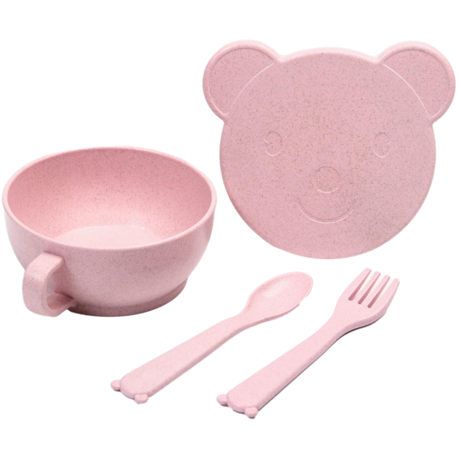 Набор ЭКО посуды Bear (розовый)