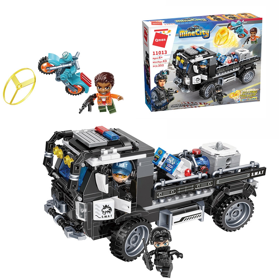 Конструктор пласт. грузовик, с фигурками и аксесс., 352дет. в кор. в кор.12шт ВRIСК11013