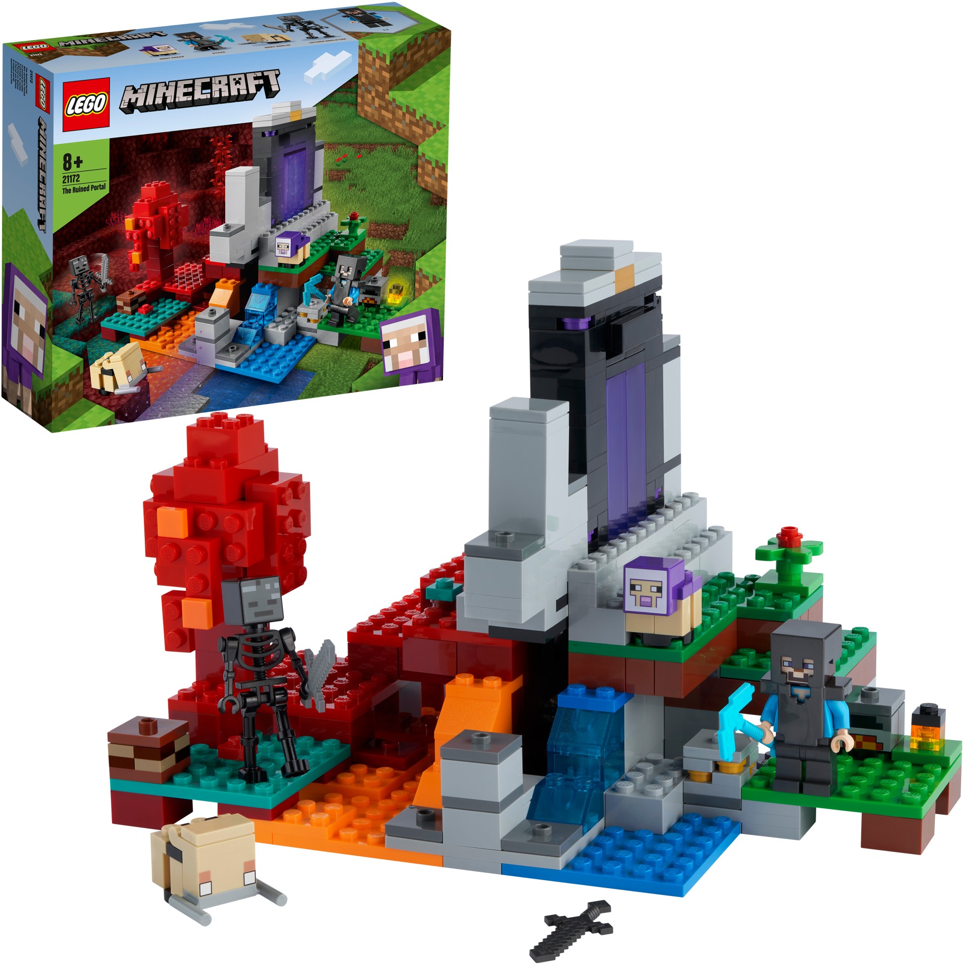 Констр-р LEGO Minecraft Разрушенный портал 21172