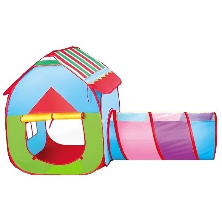 Игровой домик - палатка "Домик с туннелем". Размер в собранном виде - 190*86*107см, в пакете 50*50*4 ZY997058