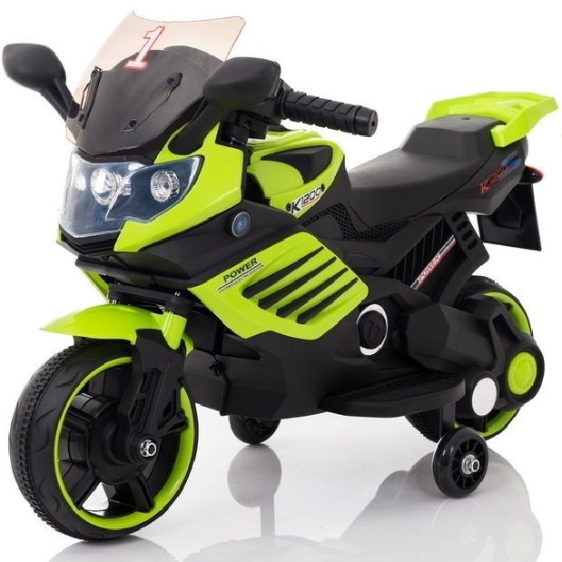 Мотоцикл на аккумуляторе (черно-зеленый)
