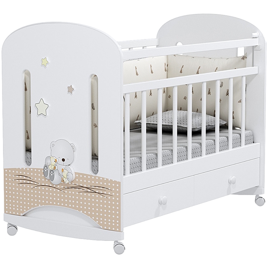 Кровать детская Amici Nuvola (белый)