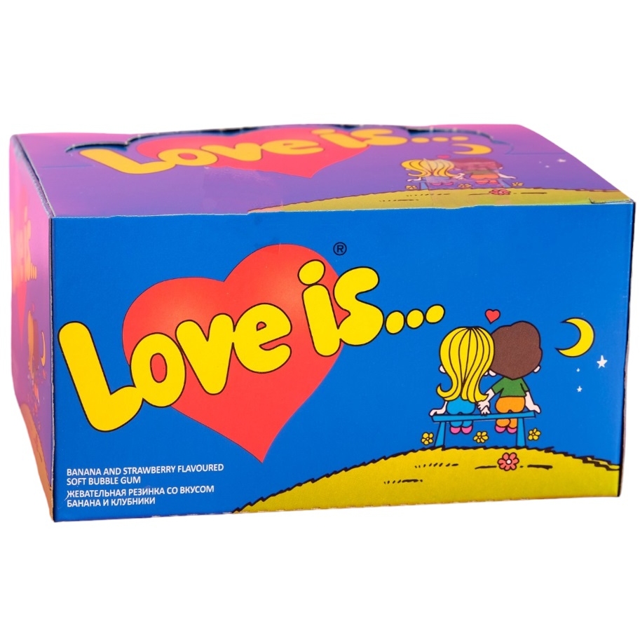 Жевательная резинка Love is "Банан и клубника", 4,2 г 1367108
