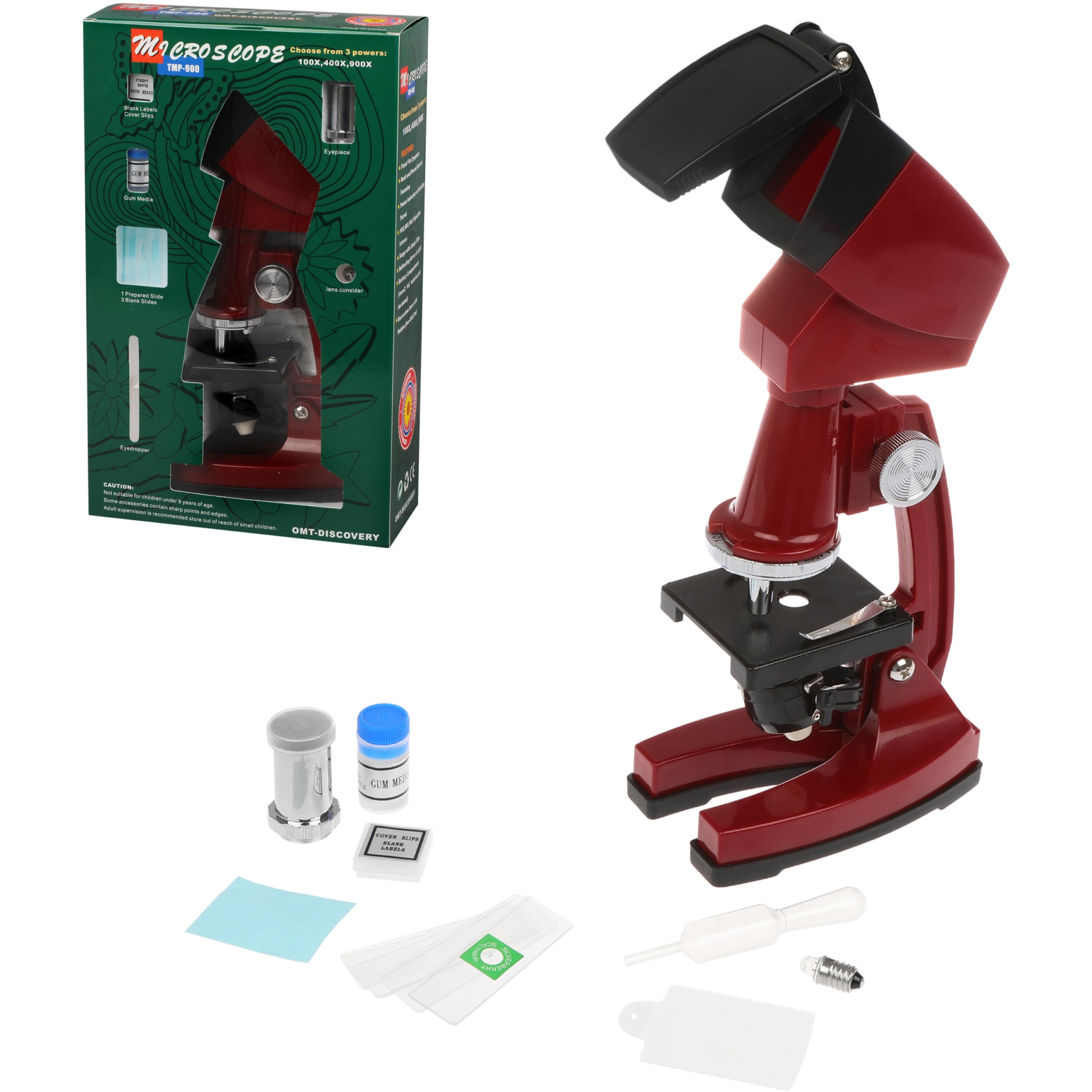 Микроскоп (90х увеличение, 3 объектива) TMP-B900