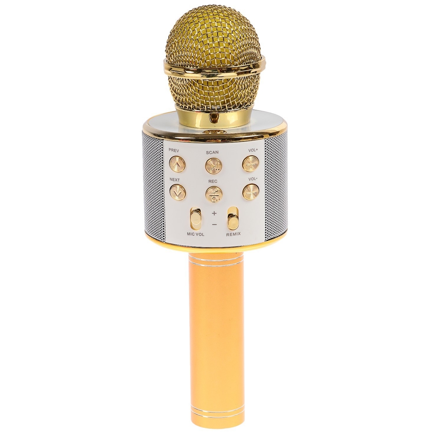Микрофон для караоке LuazON LZZ-56, WS-858, 1800 мАч, жёлтый 3916282