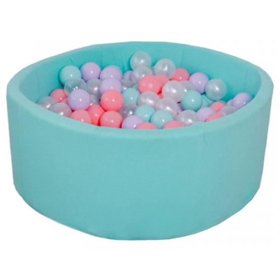 Детский сухой бассейн (голубой с розовыми шариками) ДМФ-МК-02.54.01