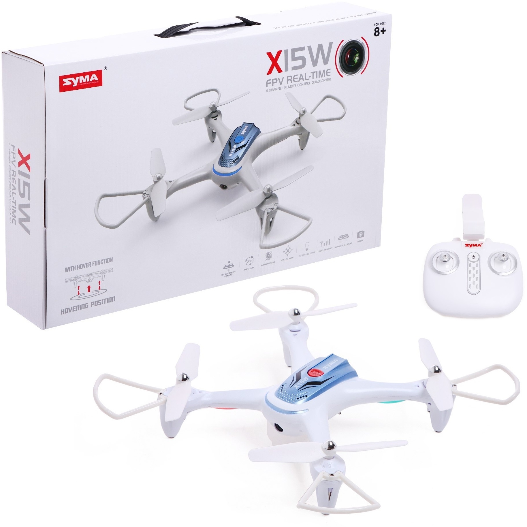 Квадрокоптер X15W, камера , передача изображения на смартфон, Wi-FI, МИКС 7723576
