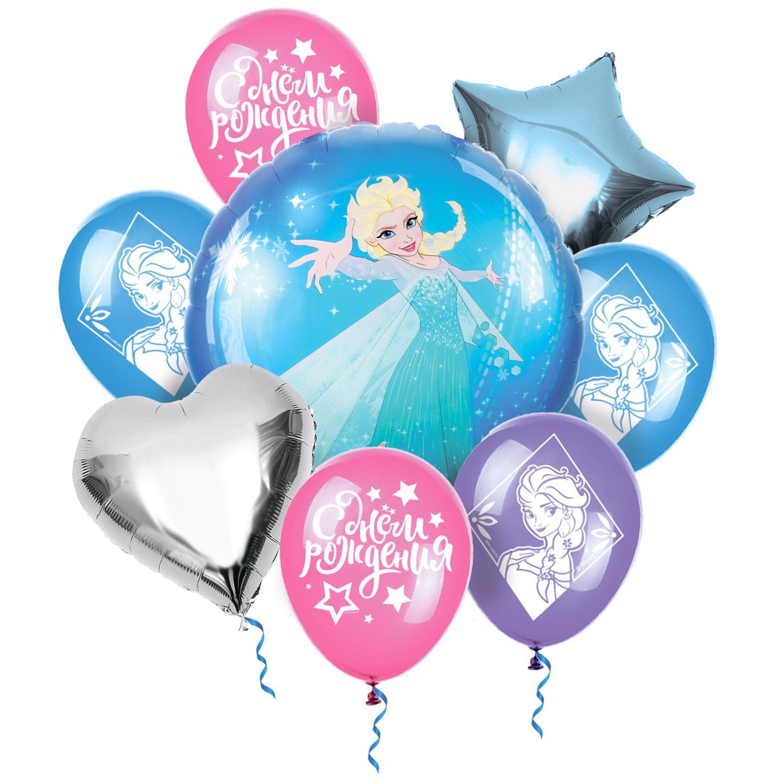 Воздушные шары, набор "Холодное сердце. С Днем Рождения", Disney  5185503