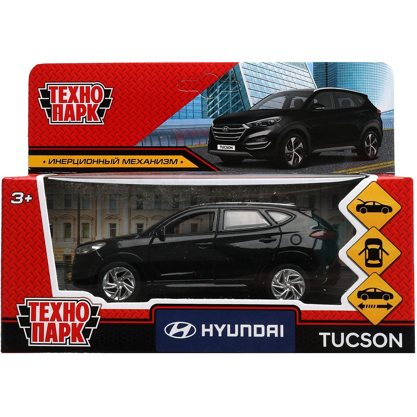 Машина Технопарк Hyundai Tucson (черный, 12 см)