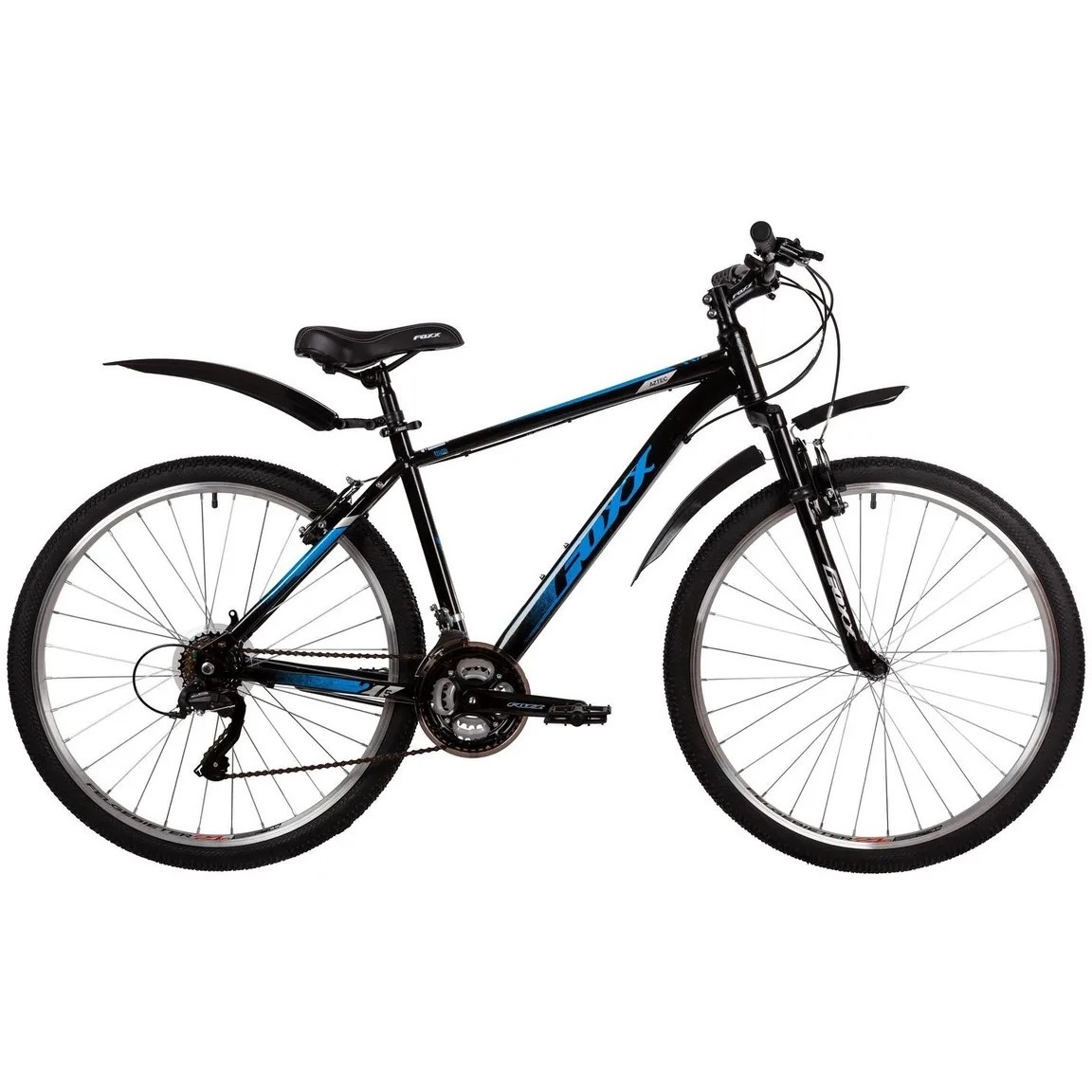 Велосипед 29" Foxx Aztec (черный с синим, 18 скоростей)