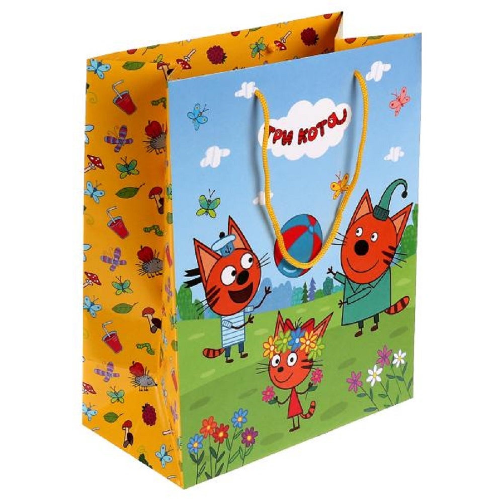 Пакет подарочный "Играем вместе" Три Кота (26х32х14 см) РМL52ТС