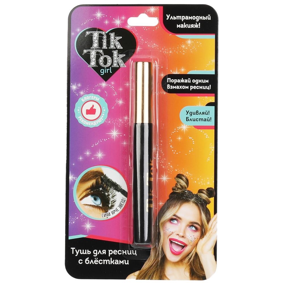 Тушь для ресниц с блестками, золотистая TIK TOK GIRL в кор.48*12шт МАS61596ТТG