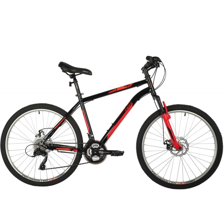 Велосипед 26" Foxx Aztec D (черный с красным, 18 скоростей)