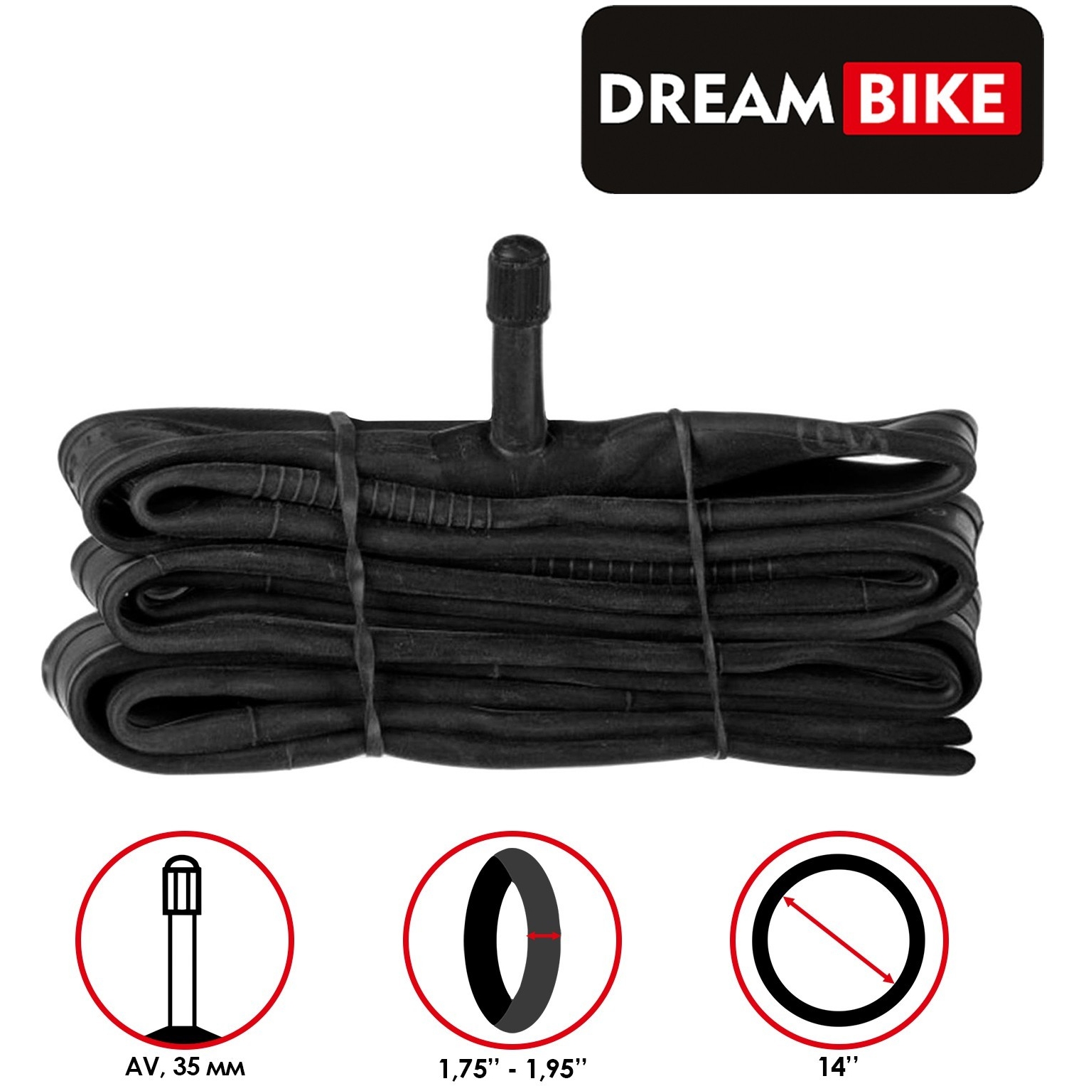 Камера Dream Bike 14"x1,75-1.95 (AV 35мм, бутил) 5415649