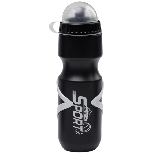Бутылка для воды велосипедная "Мастер К." (750 мл, с креплением, чёрная)
