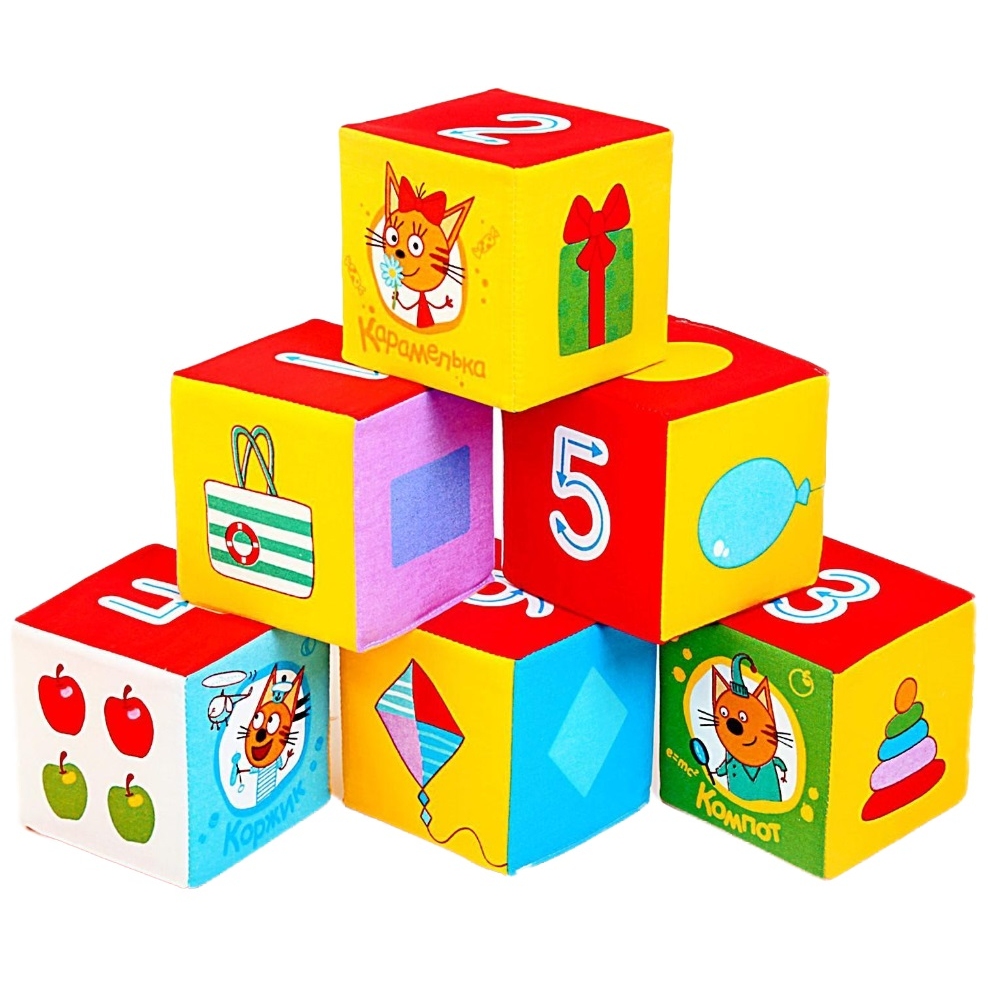 Набор мягких кубиков "Три Кота. Математика" 4574972